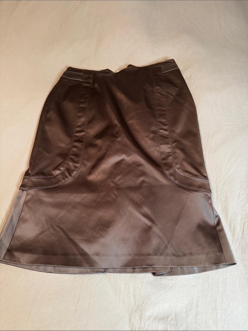 Korean Luxury Brand MICHAA Women's Brown A-Line Skirt (32)